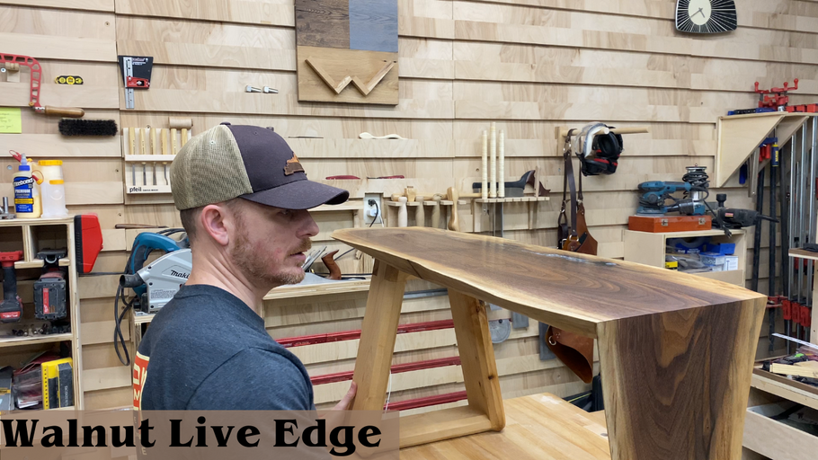 Walnut Live Edge Bench // How-To Woodworking