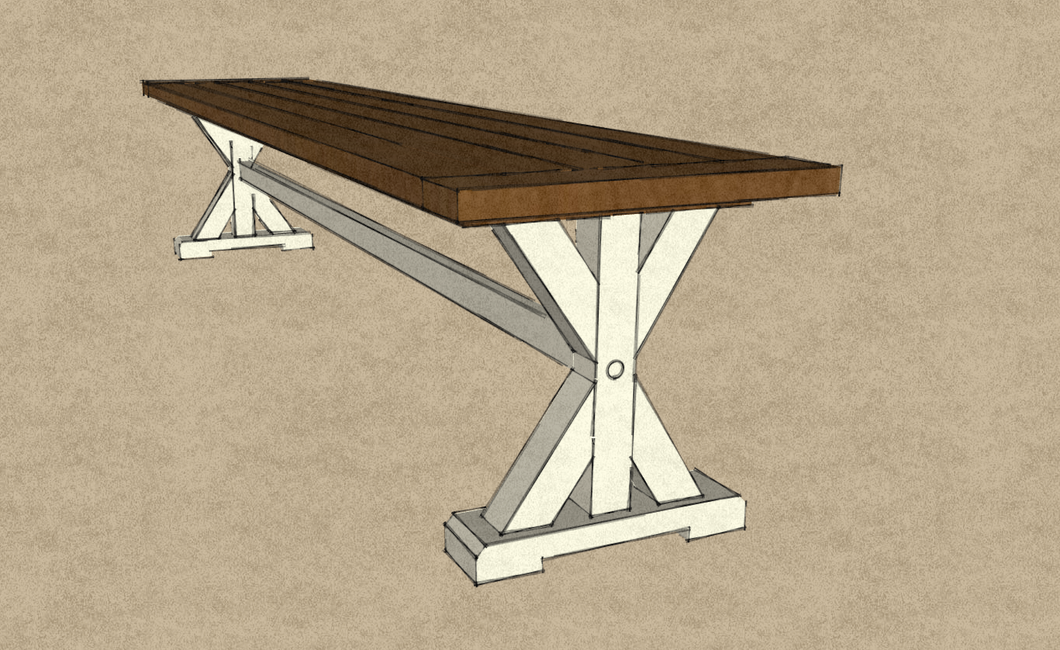 X Style Farmhouse Table